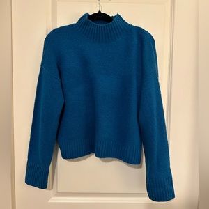 Soft Teal Turtle Neck Sweater